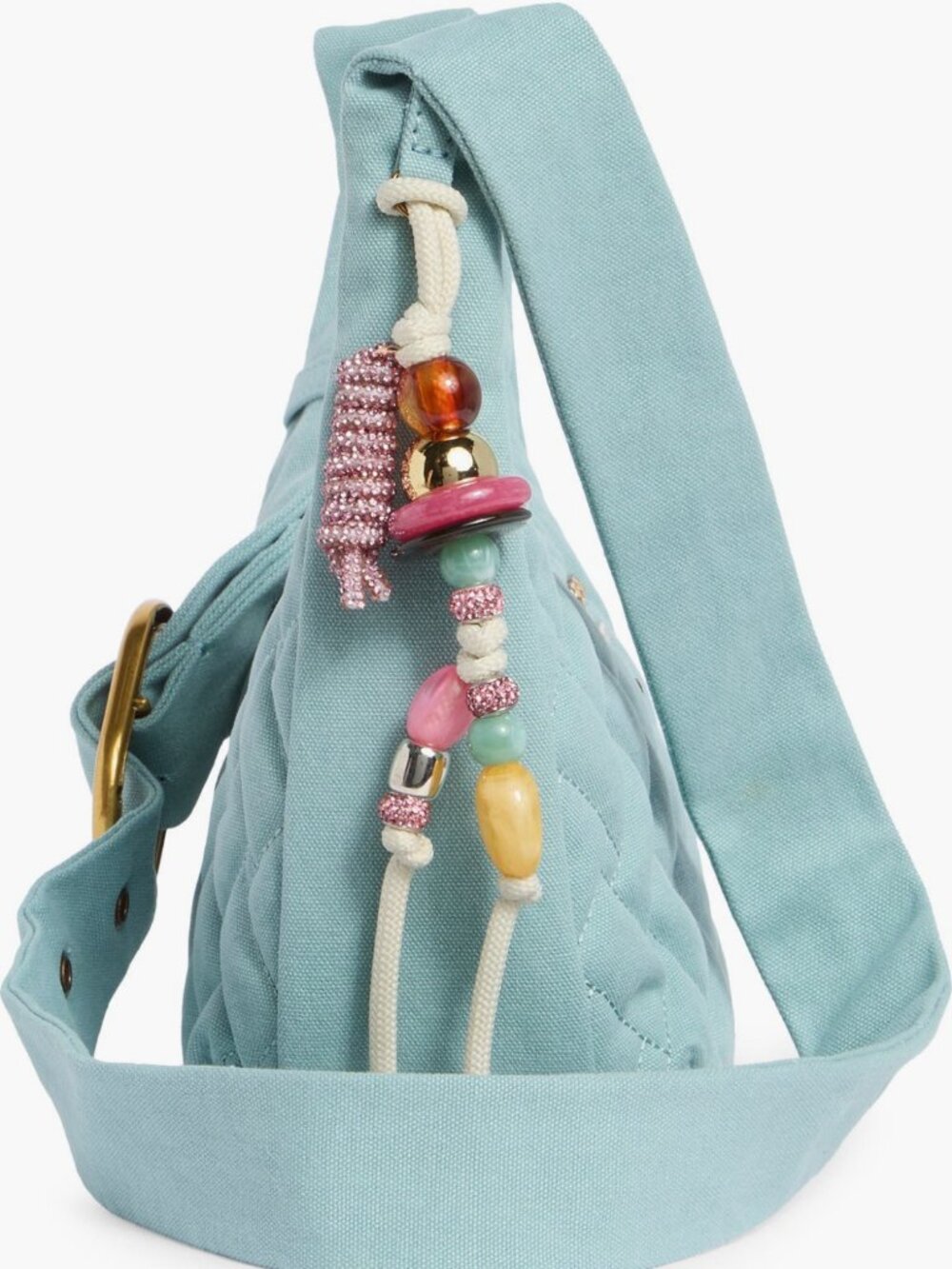Kurt Geiger London Quilted Hobo Shoulder Bag Pastel Blue Purse Crossbody NWT - Picture 7 of 17